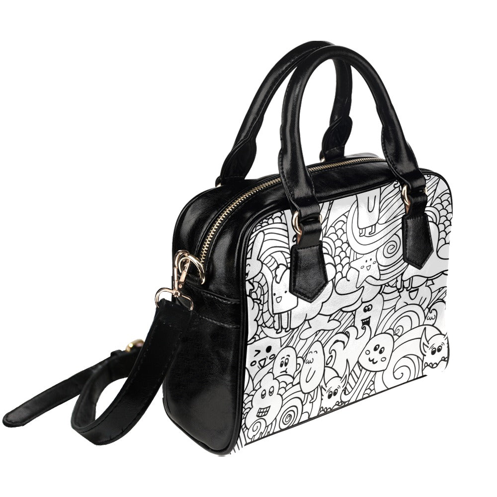 Black And White Creatures - Shoulder Handbag (Model 1634) Shoulder Handbags (1634)