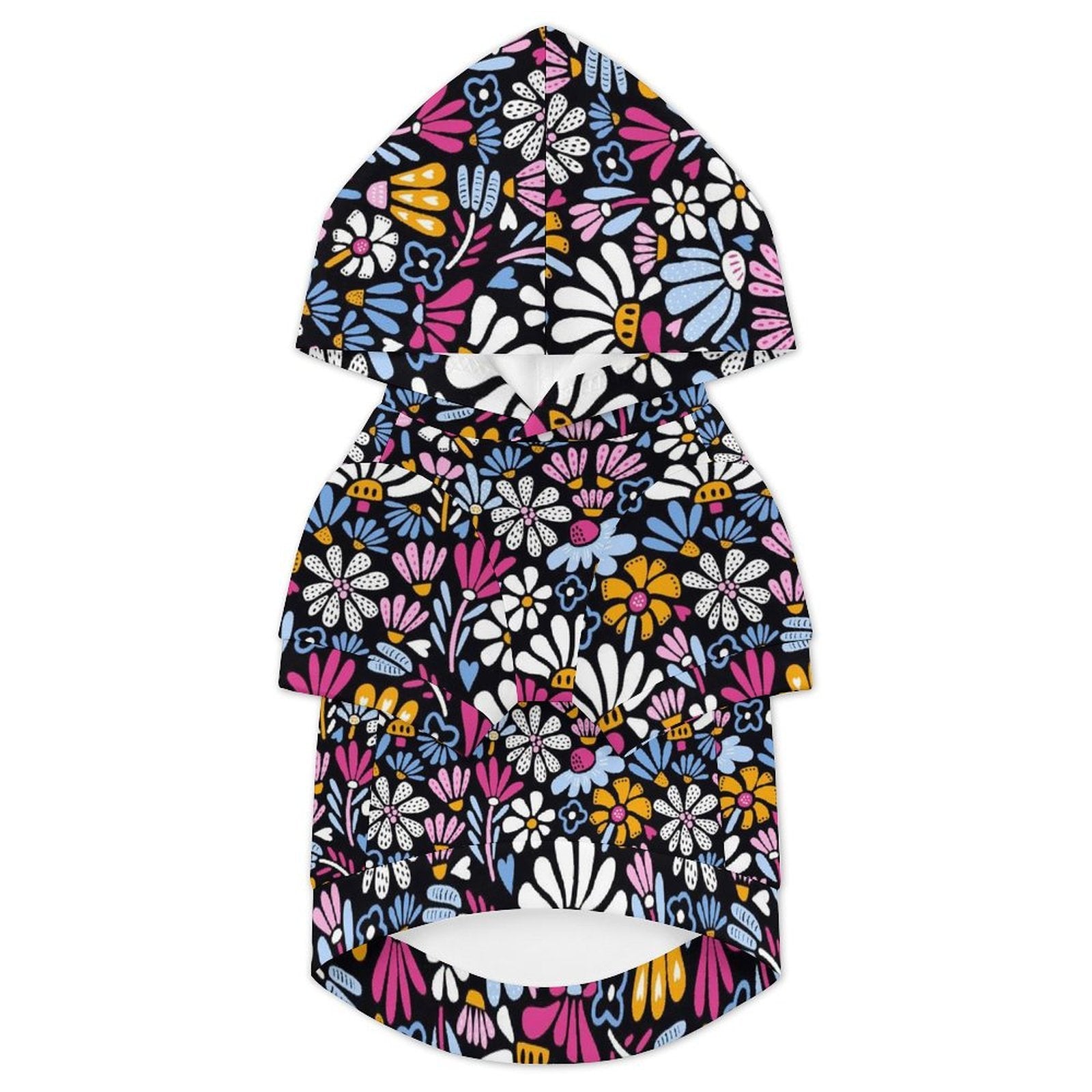 Graphic Floral Pet Hoodie (Small Size)