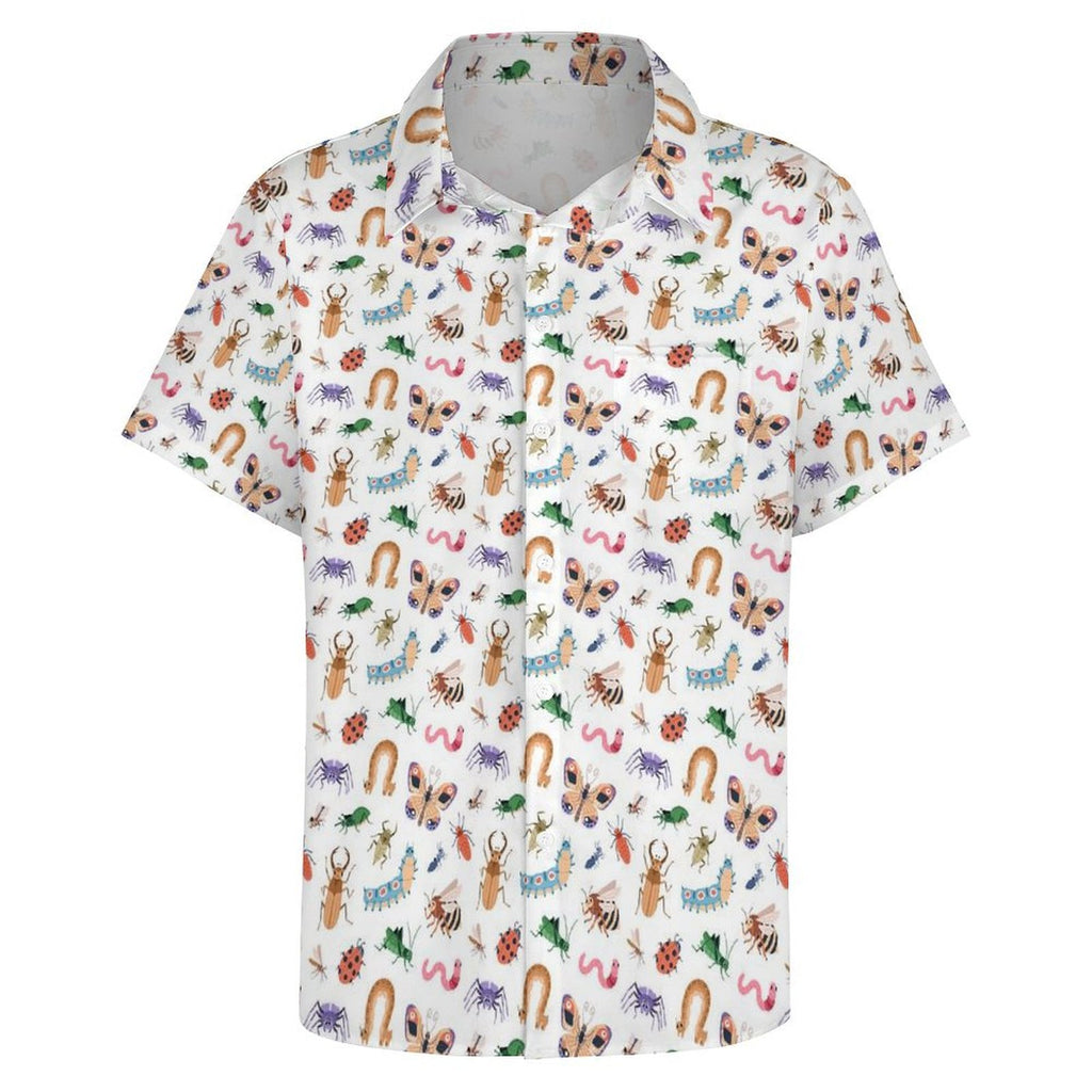 Cute Little Bugs Women's Short-Sleeve Button Up Shirt Women's Short-Sleeve Button Up Shirt animal Printed Offshore