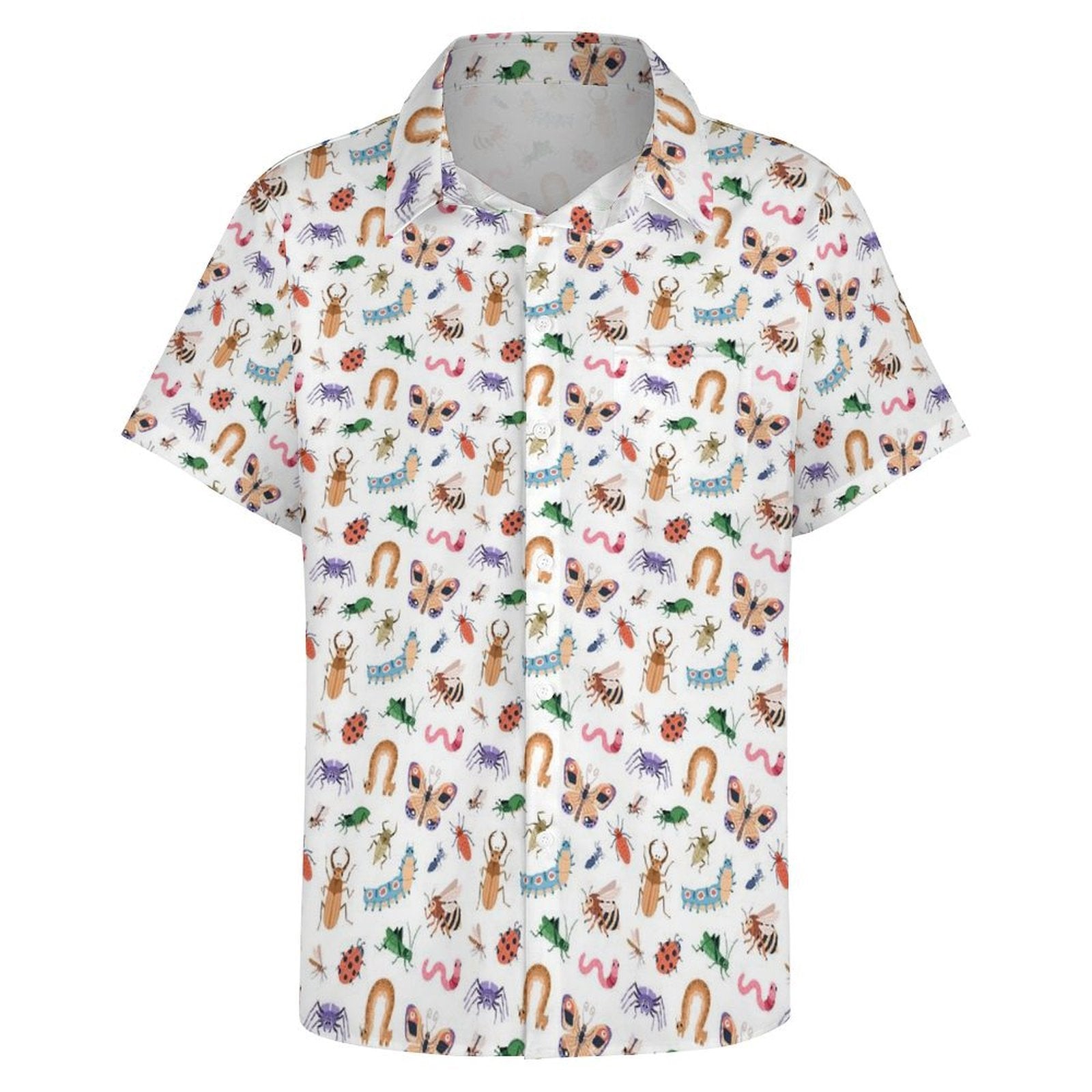 Cute Little Bugs Women's Short-Sleeve Button Up Shirt Women's Short-Sleeve Button Up Shirt animal Printed Offshore