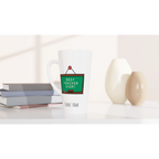 Best Teacher Ever, Blackboard White Latte 17oz Ceramic Mug Latte Mug