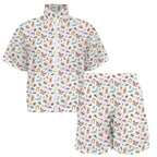 Cute Bugs Women's Windbreaker Short Set Women's Windbreaker Short Set animal Printed Offshore