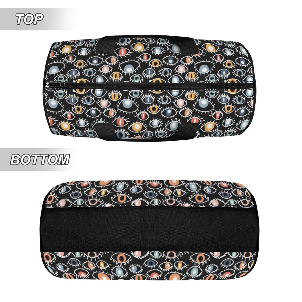 Eyes On Black Duffle Bag Duffle Bag Printed Offshore