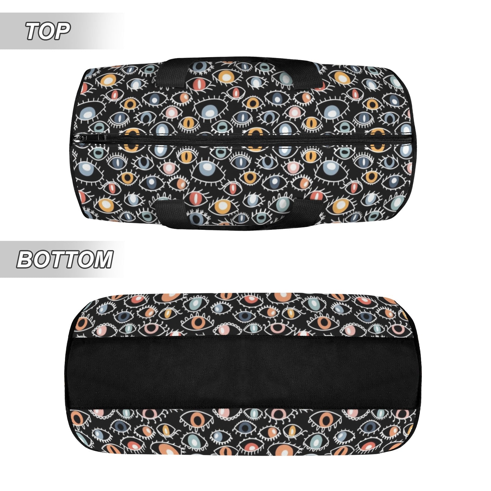 Eyes On Black Duffle Bag Duffle Bag Printed Offshore