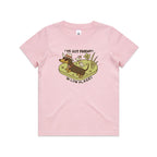 Dachshund, I've Got Friends In Low Places Kid's AS Colour T-shirt Pink Kids Youth T-shirt animal Printed In Australia