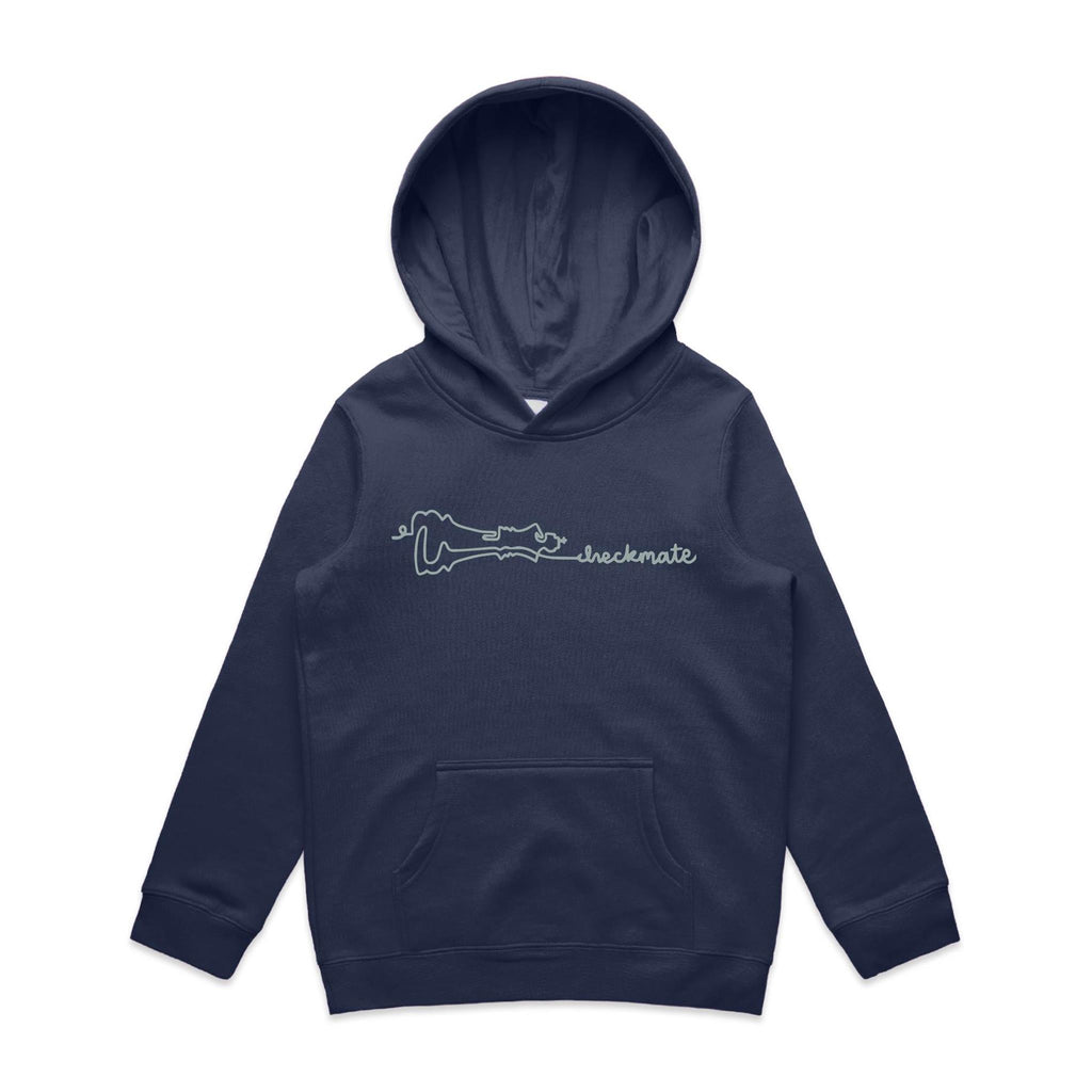 Checkmate, Chess - Kids Hoodie Midnight Blue Kids Hoodie Printed In Australia