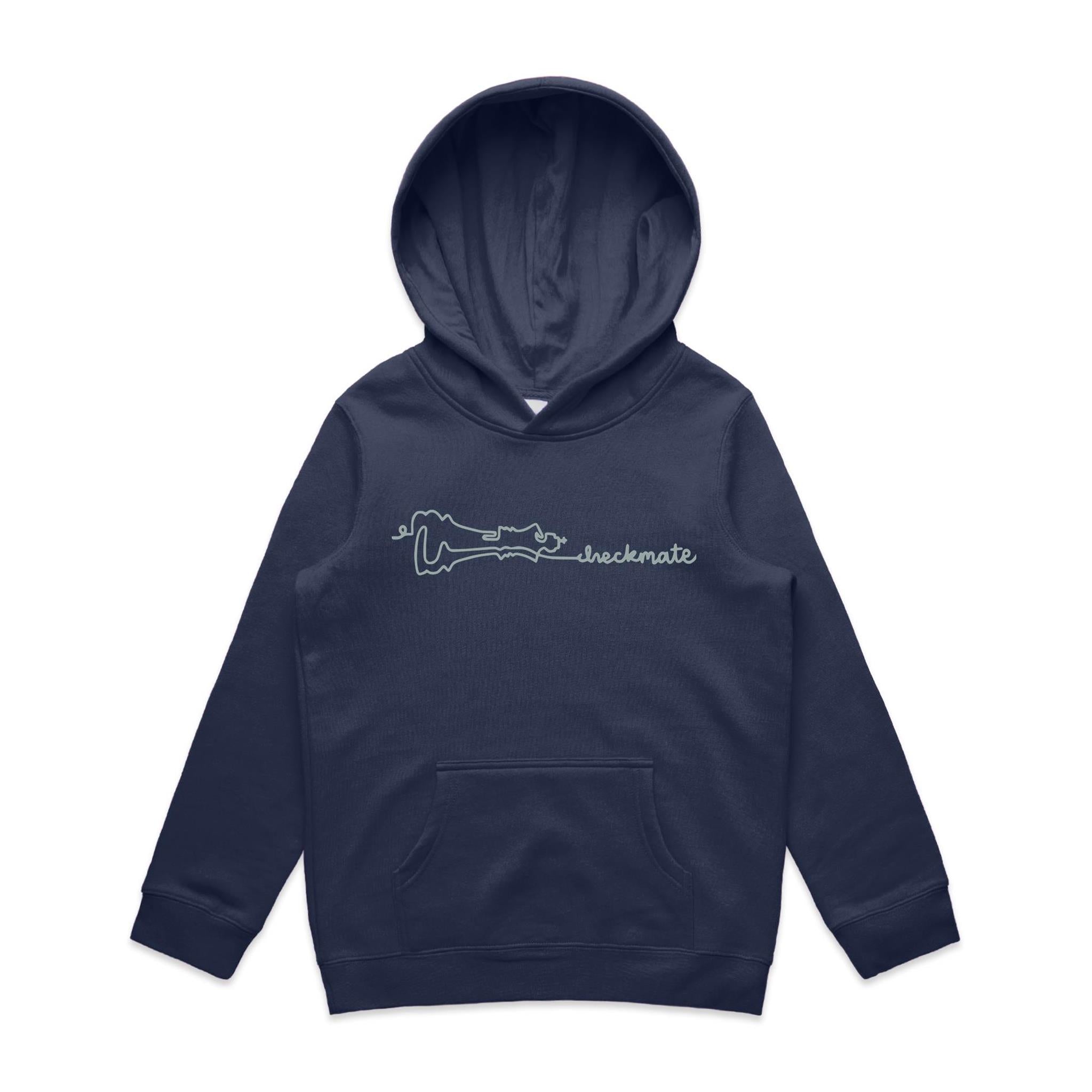 Checkmate, Chess - Kids Hoodie Midnight Blue Kids Hoodie Printed In Australia
