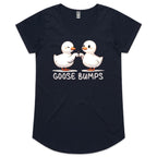Goose Bumps - Womens Scoop Neck T-Shirt Navy Womens Scoop Neck T-shirt animal Printed In Australia