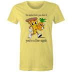 Pineapple Pizza - Womens T-shirt Yellow Womens T-shirt Food Printed In Australia