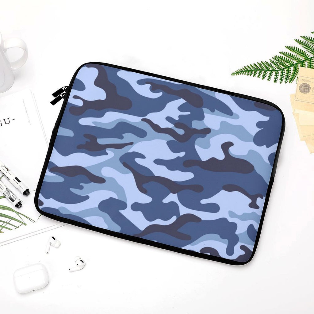 Blue Camouflage Laptop Sleeve (Multiple Sizes) Laptop Sleeve Printed Offshore