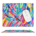 Brushstrokes Leather Mouse Pad white One size Leather Mouse Pad Printed Offshore