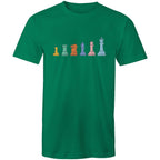 Chess - Mens T-Shirt Kelly Green Mens T-shirt Chess Games Printed In Australia