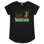 Slow Down And Enjoy Life - Womens Scoop Neck T-Shirt Black Womens Scoop Neck T-shirt Positivity Printed In Australia