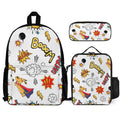 Super Dog Three Piece Backpack Set white One size Three Piece Backpack Set Printed Offshore