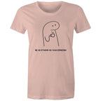 Be As Strong As Your Espresso - Womens T-shirt Pale Pink Womens T-shirt Coffee Printed In Australia