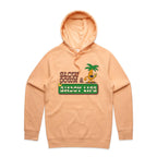 Slow Down And Enjoy Life, Palm Tree - Mens Hoodie Peach Mens Hoodie Printed In Australia Summer