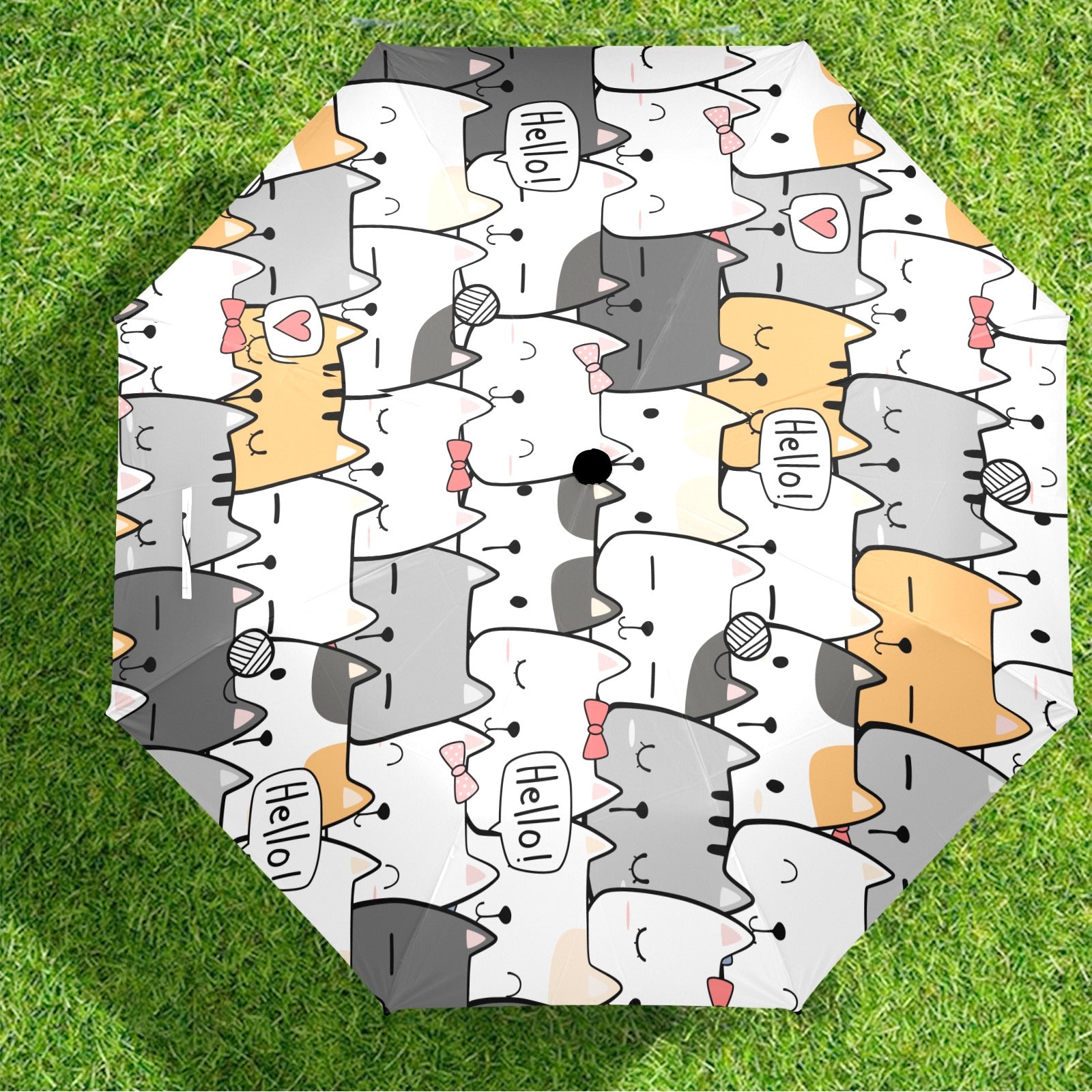 Cat Hello - Semi-Automatic Foldable Umbrella (Model U12) Semi-Automatic Foldable Umbrella (U12)