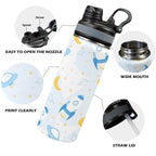 Spaceships And UFO's - Insulated Water Bottle with Dual-Use Lid (18oz) Insulated Water Bottle with Dual-Use Lid (18oz) Printed Offshore Space