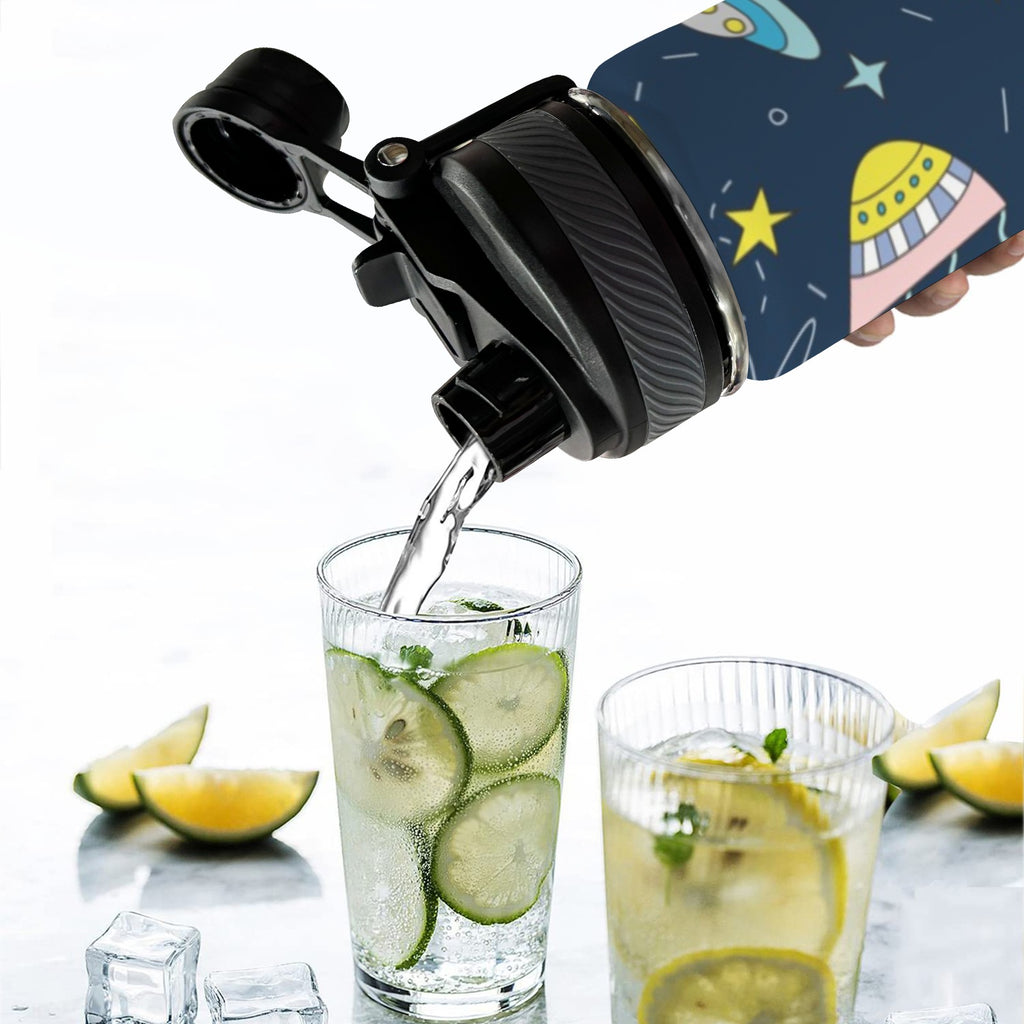 Alien Space - Insulated Water Bottle with Dual-Use Lid (18oz) Insulated Water Bottle with Dual-Use Lid (18oz) Printed Offshore Sci Fi