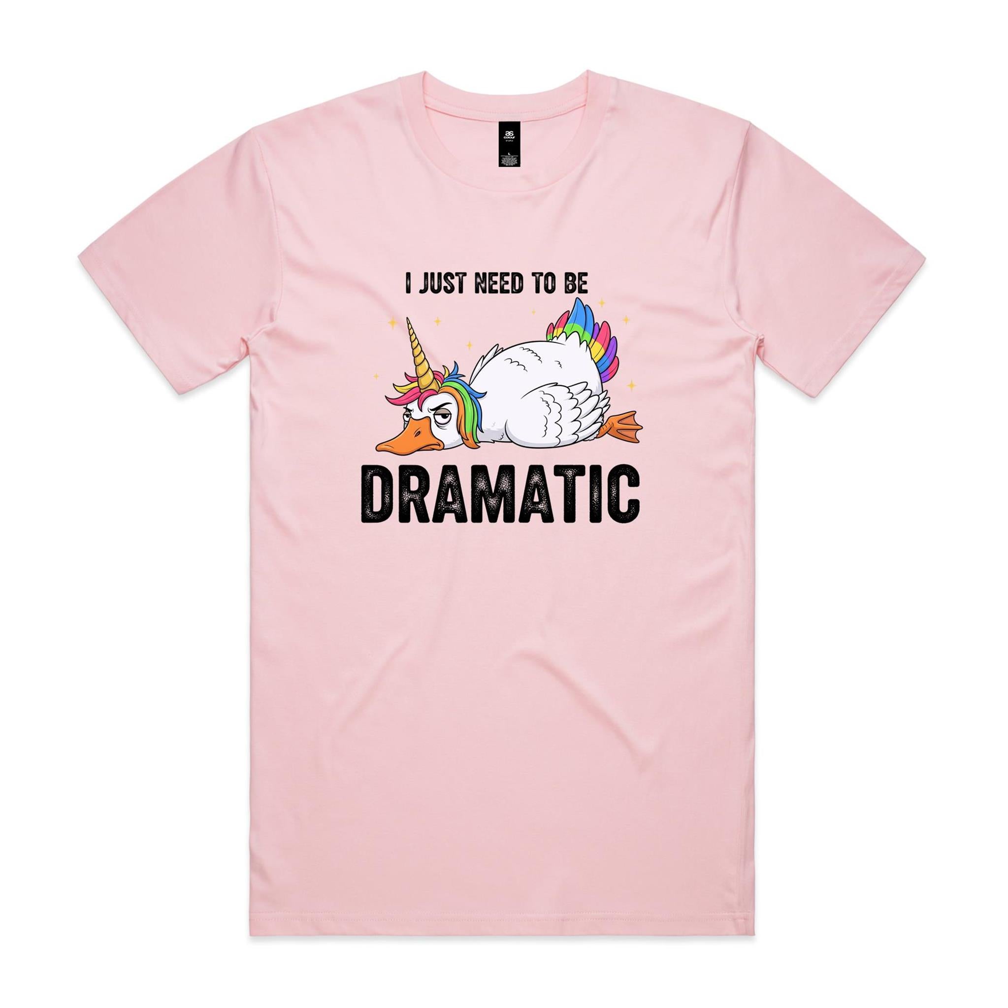 Dramatic Unicorn Goose Men's AS Colour T-shirt Pink Mens T-shirt animal Printed In Australia