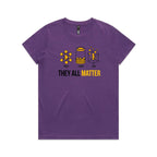 They All Matter Solid Liquid Gas Women's AS Colour T-shirt Purple Womens T-shirt Printed In Australia Science
