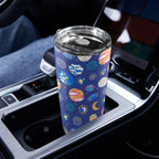 Planets On Blue 20oz Mobile Tumbler with Lid (Black Lock) 20oz Travel Mug Printed Offshore Space