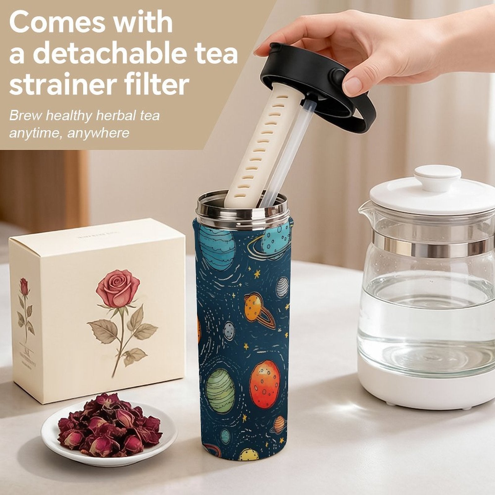 Galaxy 20oz Tea Tumbler with Carry Handle