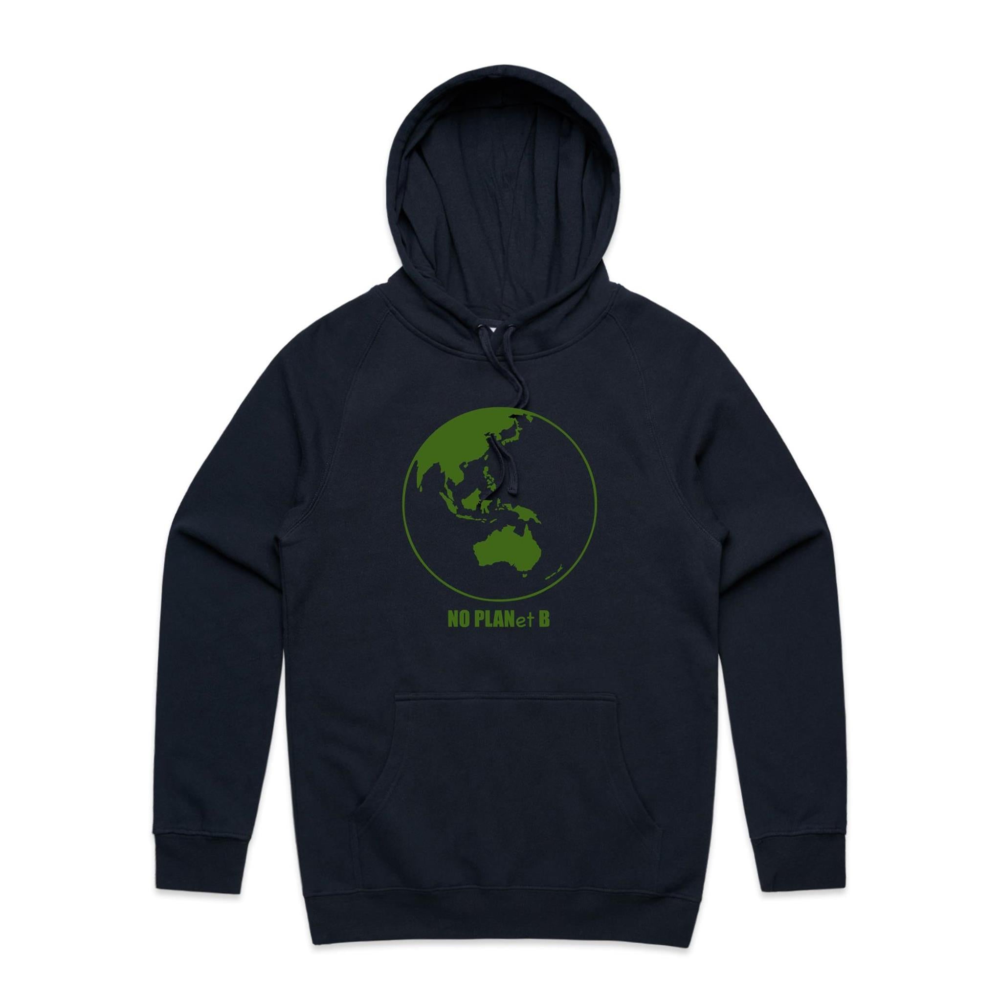 No Planet B - Mens Hoodie Navy Mens Hoodie Environment Printed In Australia