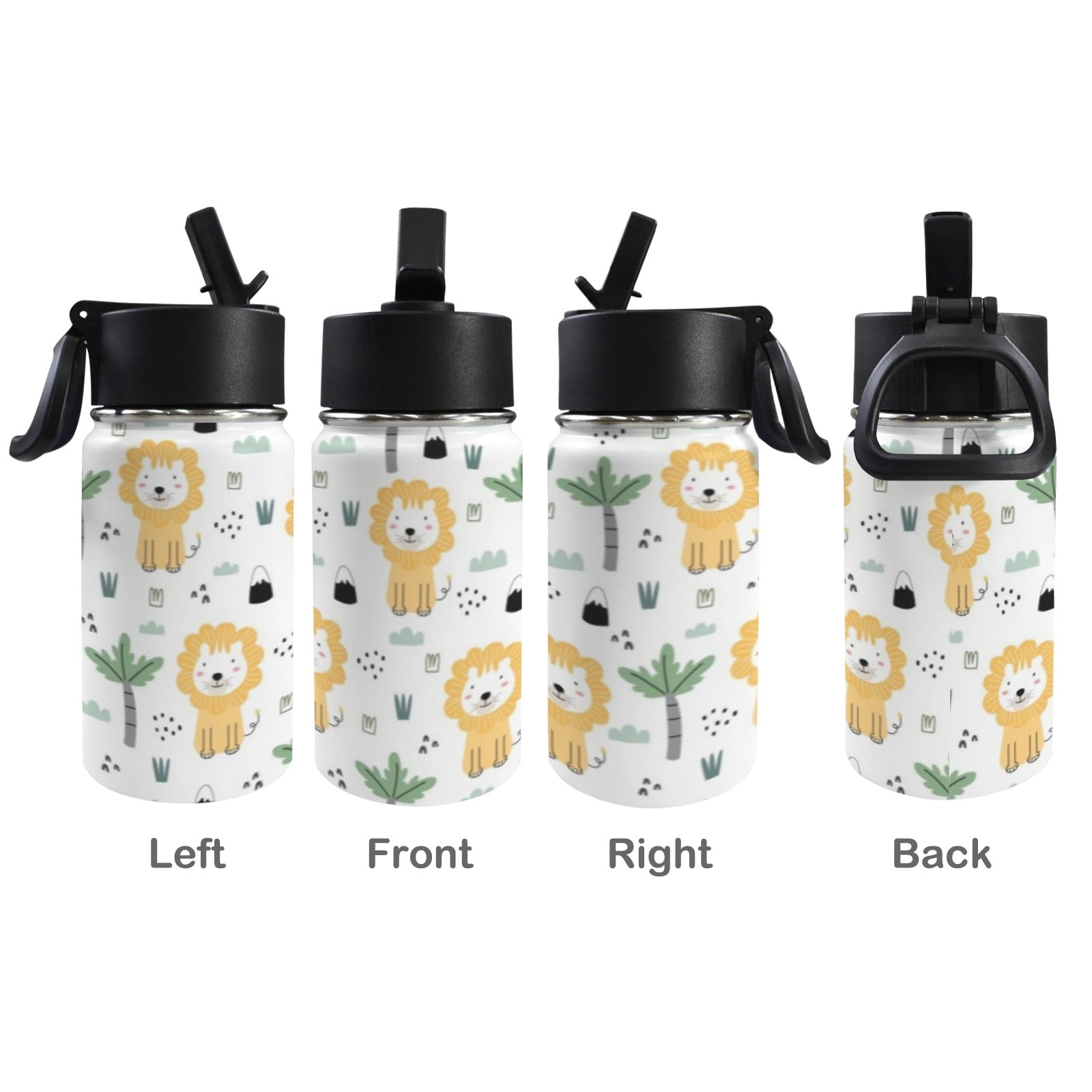 Lions 12oz Kids Water Bottle with Straw Lid