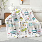 Camping Life - Double-Layer Fleece Blanket 51"x59"