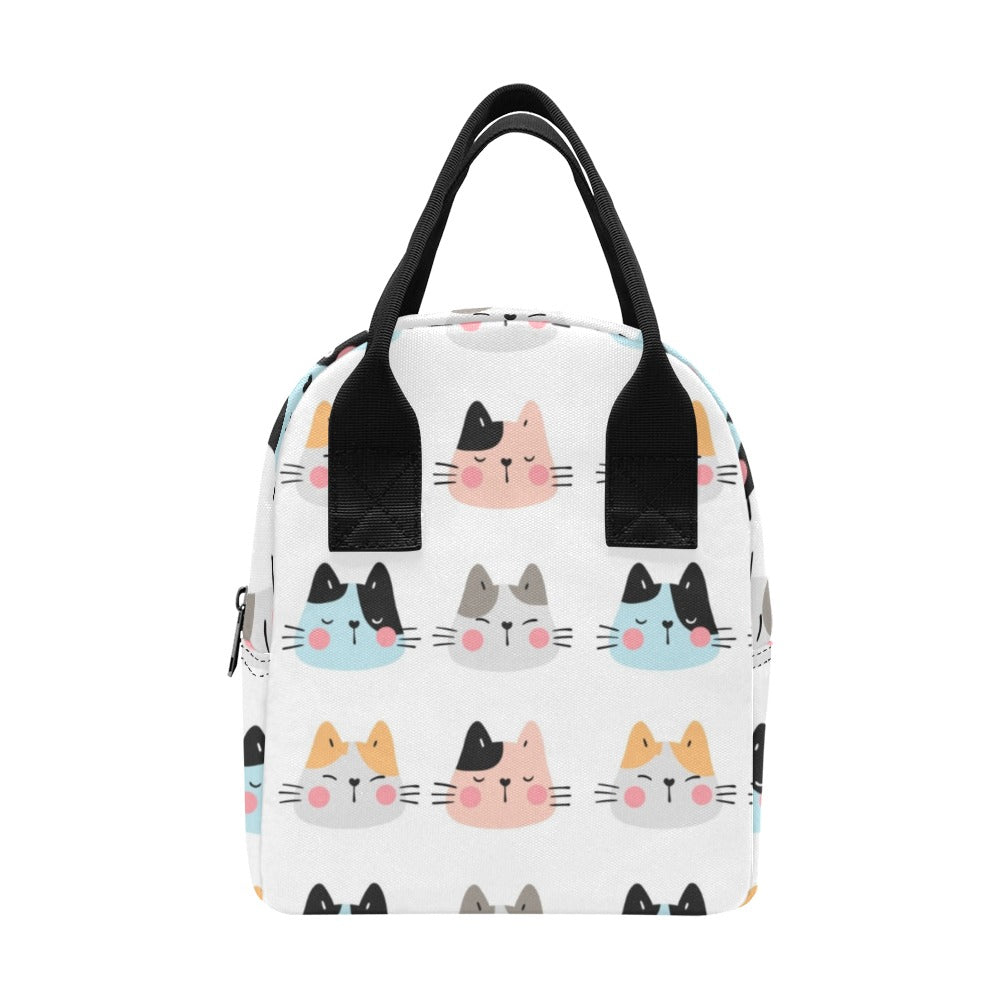 Cat Faces - Zipper Lunch Bag One Size Zipper Lunch Bag Printed Offshore