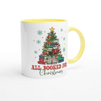 All Booked For Christmas White 11oz Ceramic Mug with Color Inside Colour 11oz Mug