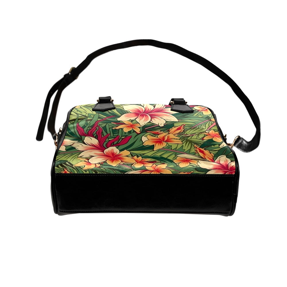 Vintage Hawaiian Floral Shoulder Handbag