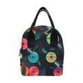 Retro Vinyl Records Zipper Lunch Bag One Size Zipper Lunch Bag Printed Offshore