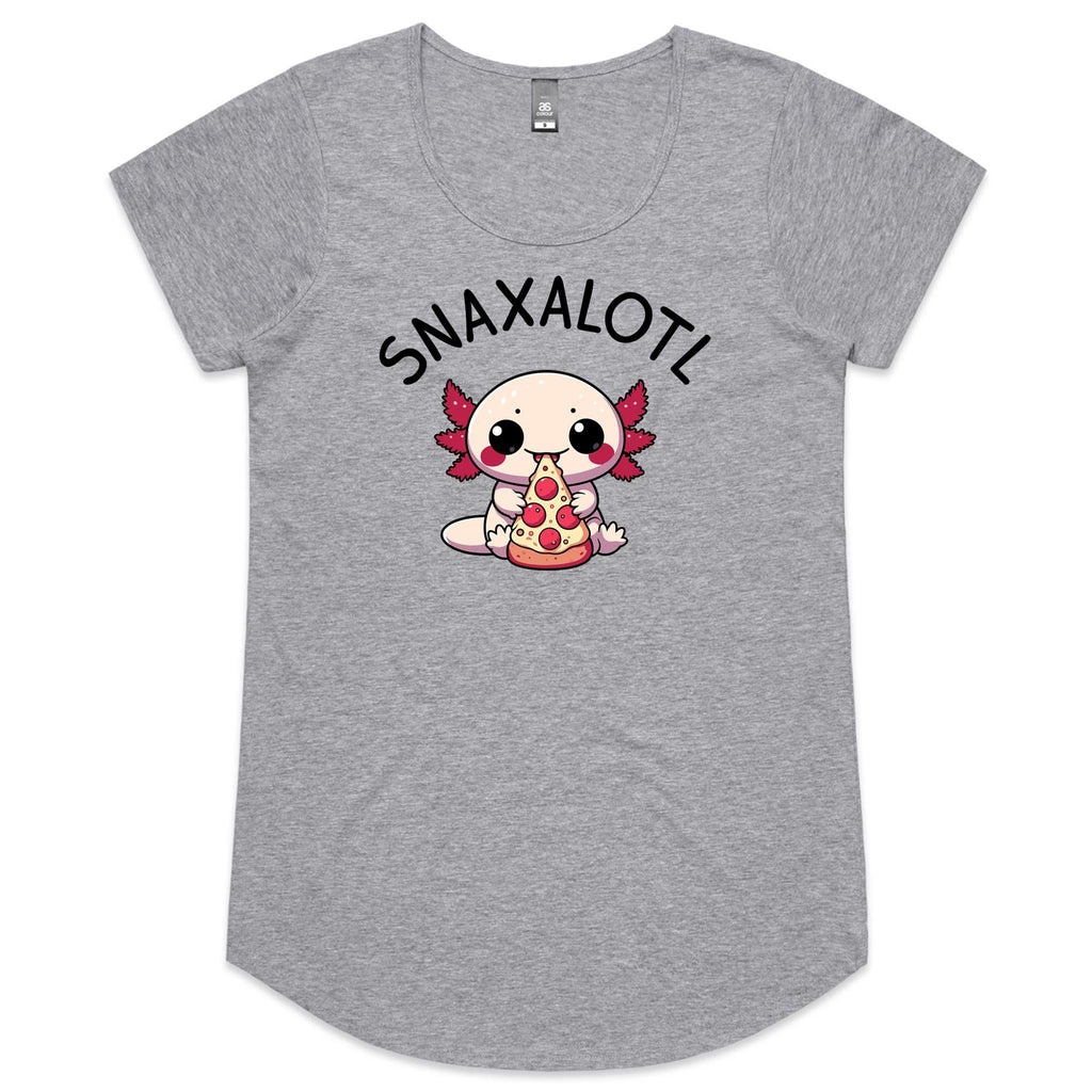 Snaxalotl, Axolotl Pizza - Womens Scoop Neck T-Shirt