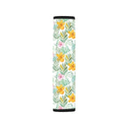 Tropical Flowers And Leaves Car Seat Belt Cover 7''x10'' (Pack of 2) Car Seat Belt Cover 7x10 (Pack of 2) Plants Printed Offshore