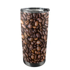 Coffee Beans - 20oz Mobile Tumbler with Lid (Black Lock) One Size 20oz Travel Mug Coffee Printed Offshore