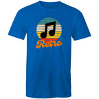 Retro Music - Mens T-Shirt Bright Royal Mens T-shirt Music Printed In Australia Retro