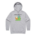 Snailing It Women's AS Colour Hoodie Grey Marle Womens Hoodie Fitness Printed In Australia