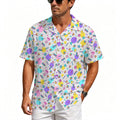 80's Grid Men's Crinkle Hawaiian Shirt