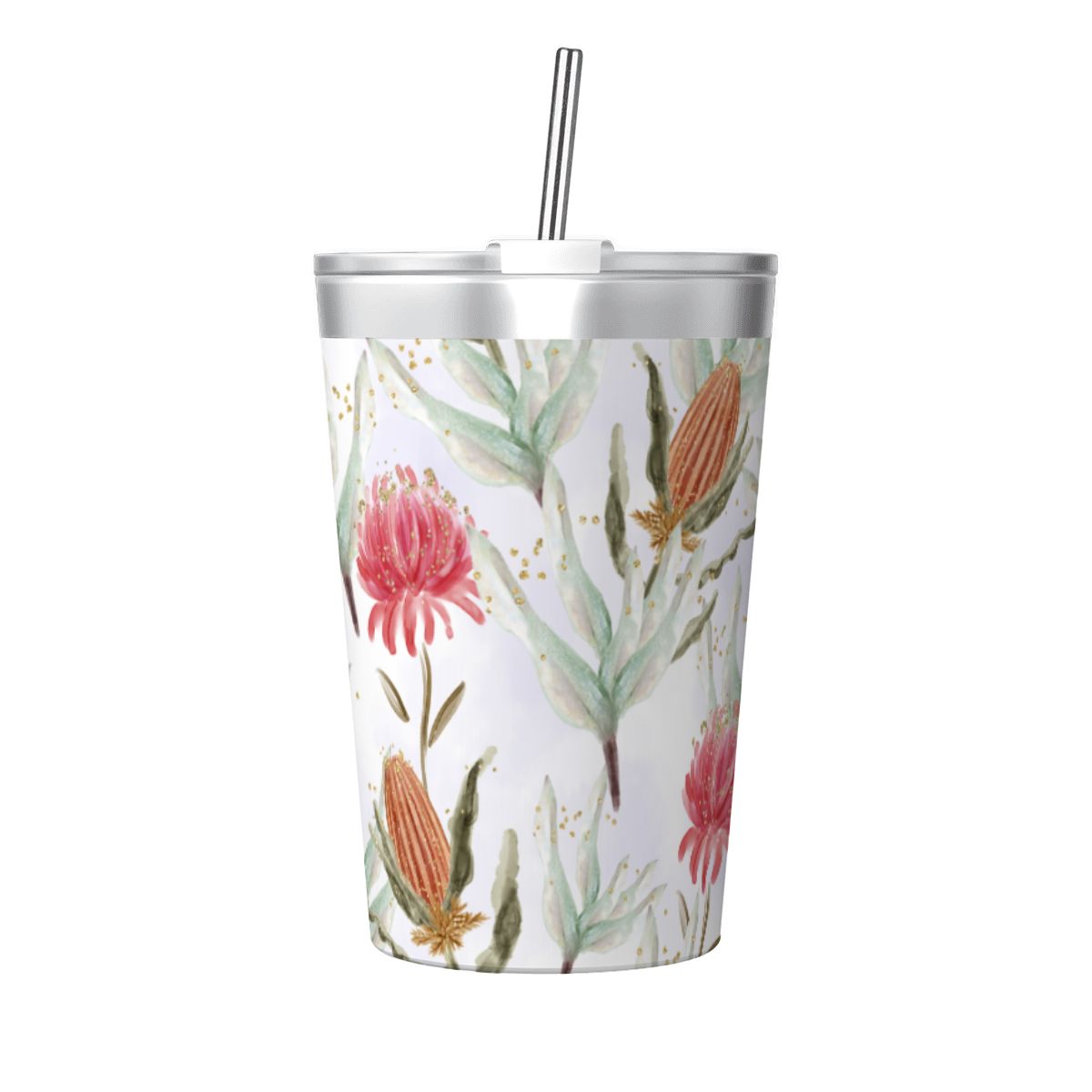 Waratah Australian Flower Small Stainless Steel Travel Mug Cup 12oz/350ml