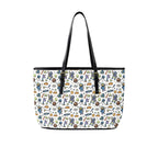 All About Space PU Leather Tote Bag Large One Size Leather Tote Bag-Large Printed Offshore Sci Fi Space