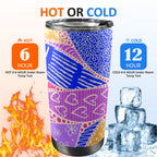 Pink Swirl - 20oz Mobile Tumbler with Lid (Black Lock) 20oz Travel Mug Printed Offshore