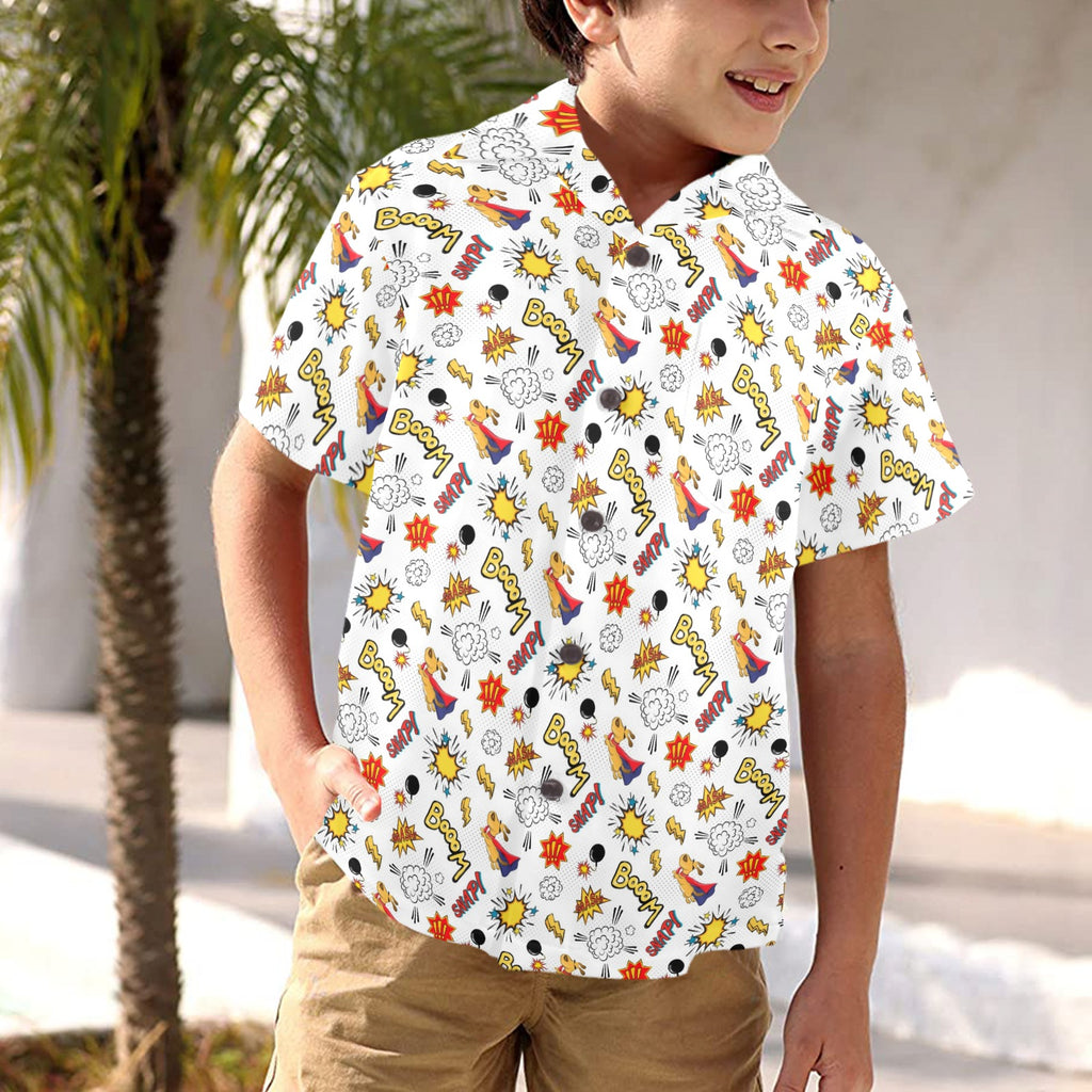 Super Dog - Junior Kids Hawaiian Shirt