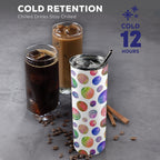 Watercolour Planets 20oz Tall Skinny Tumbler with Lid and Straw