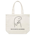 Be As Strong As Your Espresso Shoulder Canvas Tote Bag Default Title Large Tote Bag Coffee Printed In Australia