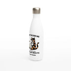 Personalise - Don't Rush Me, Cat - White 17oz Stainless Steel Water Bottle Personalised Water Bottle animal Globally Fulfilled