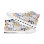 Dog Crowd - Men's High Top Canvas Shoes