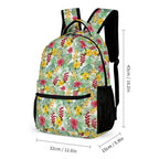 Tropical Flowers On White Backpack, Lunch Bag & Pencil Case Set