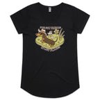 Dachshund, I've Got Friends In Low Places Women's AS Colour Scoop Neck T-Shirt Black Womens Scoop Neck T-shirt animal Printed In Australia
